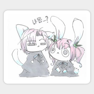 karin and kazune pastel kamichama karin Sticker